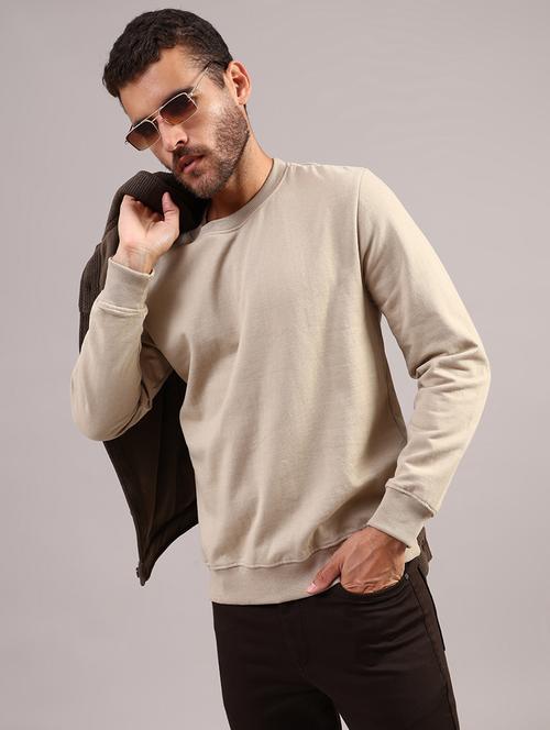 men solid long sleeve regular fit sweatshirt - 21977065 - Very Small Image - 1
