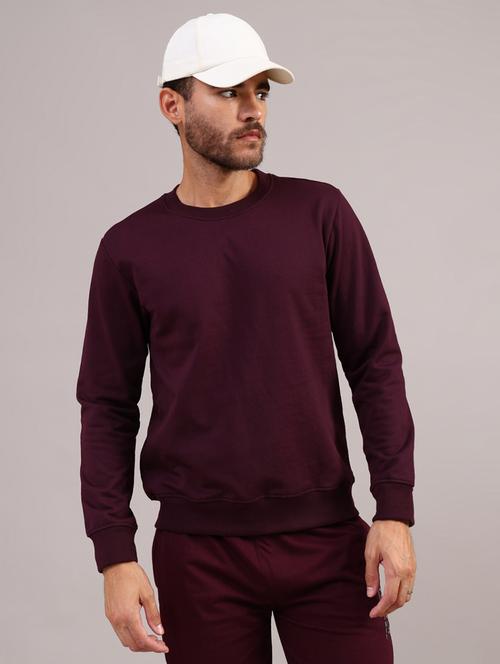 men solid long sleeve regular fit sweatshirt - 21977066 - Very Small Image - 1