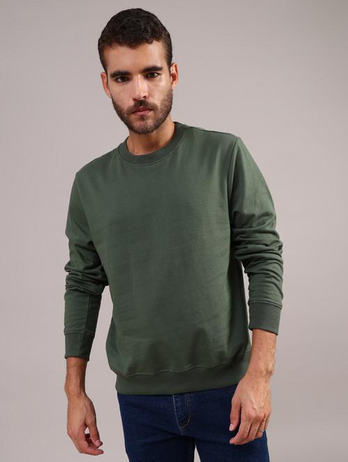 men solid long sleeve regular fit sweatshirt - 21977068 - Very Small Image - 1