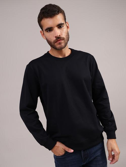 men solid long sleeve regular fit sweatshirt - 21977070 - Very Small Image - 1