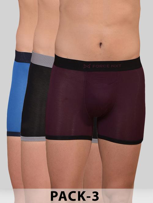 men pack of 3 solid low rise trunk - 21977303 - Very Small Image - 1
