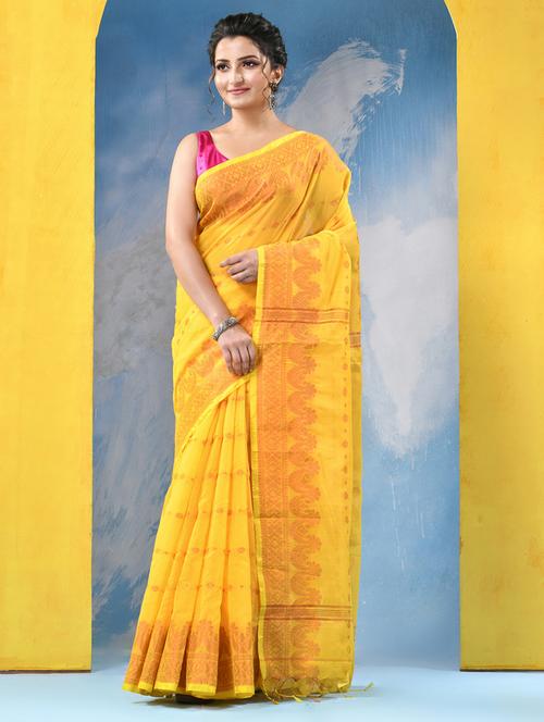 women self design handloom saree with blouse - 21977347 - Very Small Image - 1