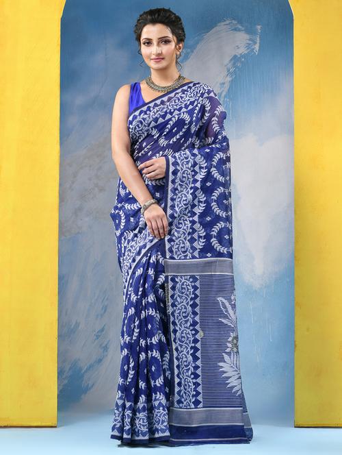 women self design jamdani saree - 21977348 - Very Small Image - 1