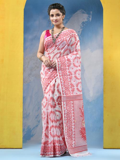 women self design jamdani saree - 21977350 - Very Small Image - 1