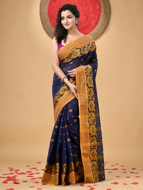 women self design handloom saree - 21977357 - Very Small Image - 1