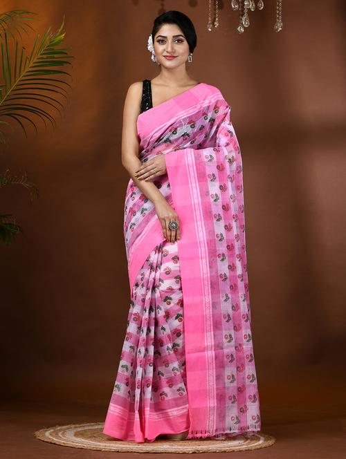 women printed handloom saree - 21977375 - Very Small Image - 1