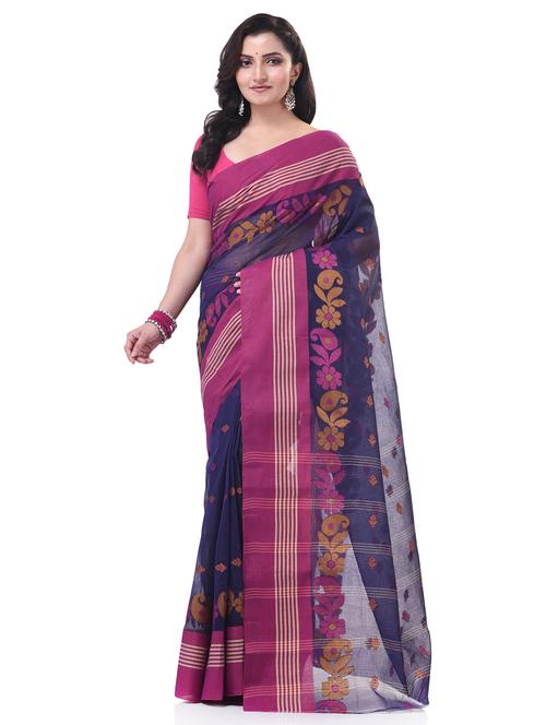 women self design handloom saree - 21977427 - Very Small Image - 1