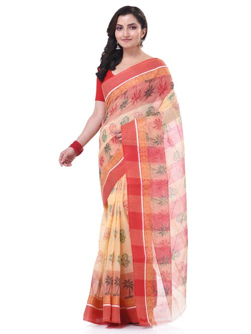 women printed handloom saree - 21977443 - Very Small Image - 1
