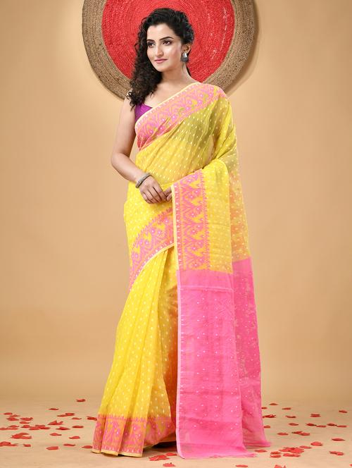 women self design jamdani saree - 21977476 - Very Small Image - 1