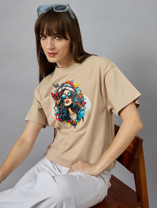 women printed short sleeve oversized t-shirt - 21977828 - Very Small Image - 1