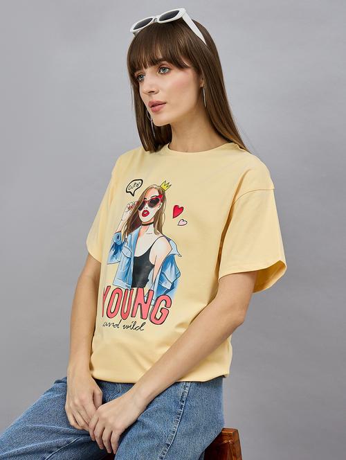 women printed short sleeve oversized t-shirt - 21977845 - Very Small Image - 1