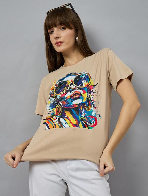 women printed short sleeve regular fit t-shirt - 21977856 - Very Small Image - 1