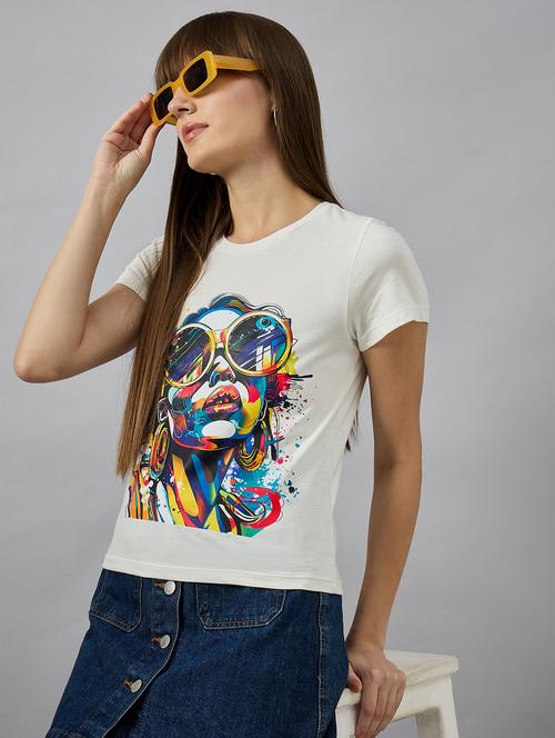 women printed short sleeve regular fit t-shirt - 21977860 - Very Small Image - 1
