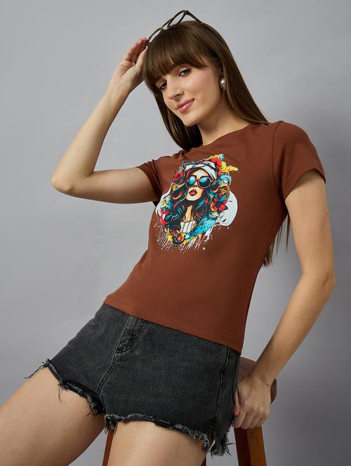 women printed short sleeve regular fit t-shirt - 21977866 - Very Small Image - 1