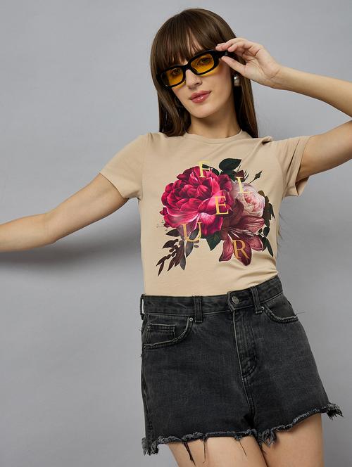 women printed short sleeve regular fit t-shirt - 21977871 - Very Small Image - 1