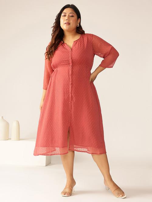women plus size self designed a-line dress - 21978466 - Very Small Image - 1