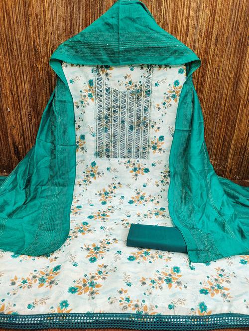 women floral embroidered unstitched suit set - 21978554 - Very Small Image - 1