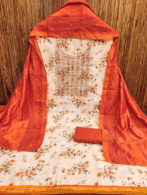 women floral embroidered unstitched suit set - 21978555 - Very Small Image - 1