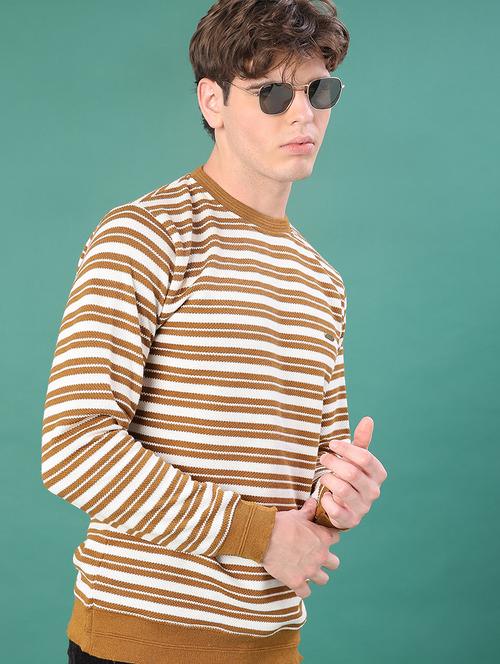 men striped long sleeve regular fit pullover  - 21979690 - Very Small Image - 1