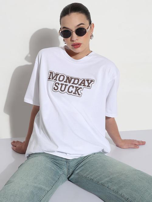 women printed short sleeve oversized t-shirt - 21979756 - Very Small Image - 1