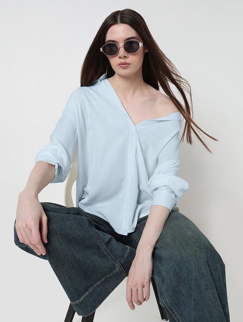 women solid long sleeve relaxed fit shirt - 21979949 - Very Small Image - 1