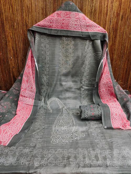 women printed embellished unstitched suit set - 21980091 - Very Small Image - 1