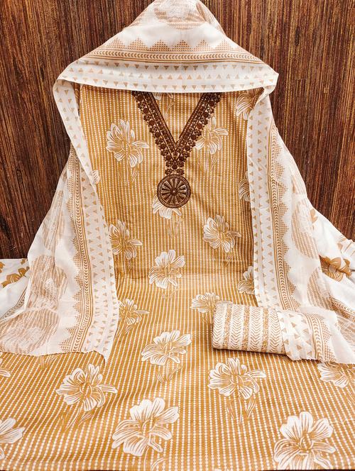 women floral embroidered unstitched suit set - 21980268 - Very Small Image - 1