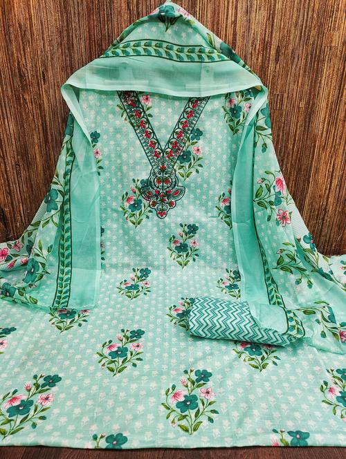 women floral embroidered unstitched suit set - 21980348 - Very Small Image - 1