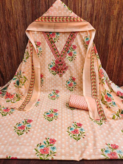 women floral embroidered unstitched suit set - 21980349 - Very Small Image - 1
