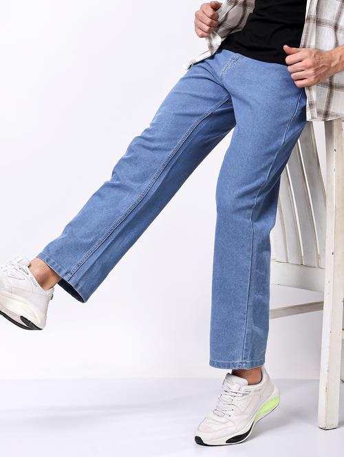 Men Light Blue Mid Rise Full Length Jeans - 21980960 - Very Small Image - 1