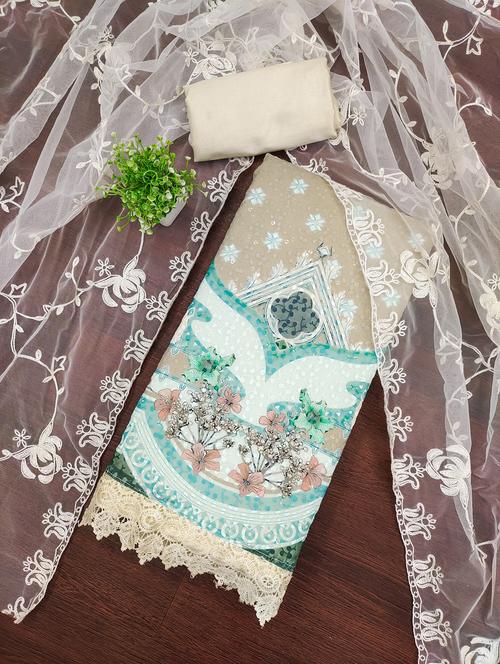 women embroidered unstitched suit set - 21981170 - Very Small Image - 1