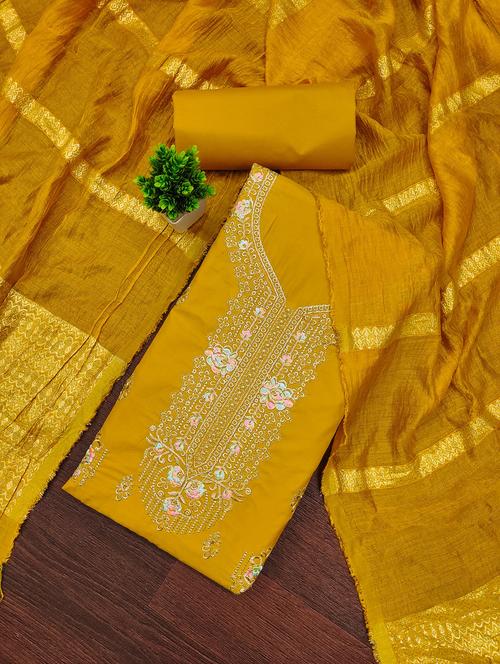 women embroidered unstitched suit set - 21981282 - Very Small Image - 1