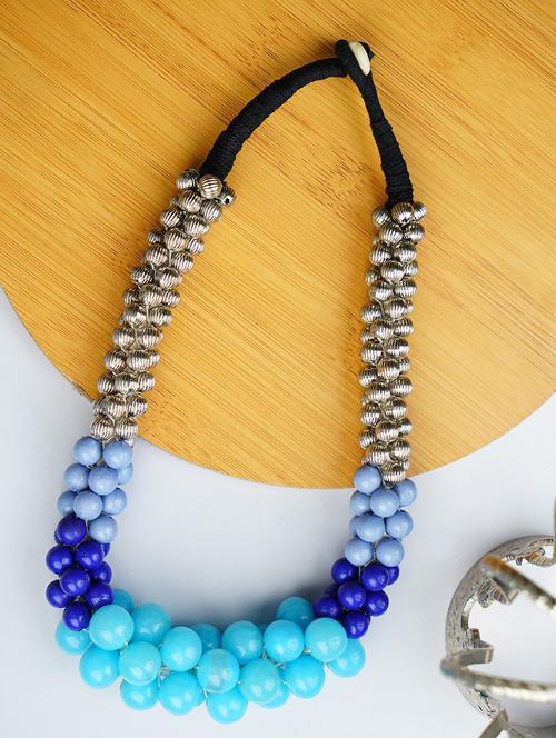 ethnic tribal handmade resin beaded fashion necklace - 21982835 - Very Small Image - 1