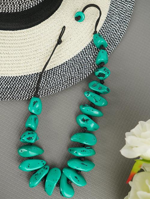 ethnic tribal handmade resin beaded fashion necklace - 21982842 - Very Small Image - 1