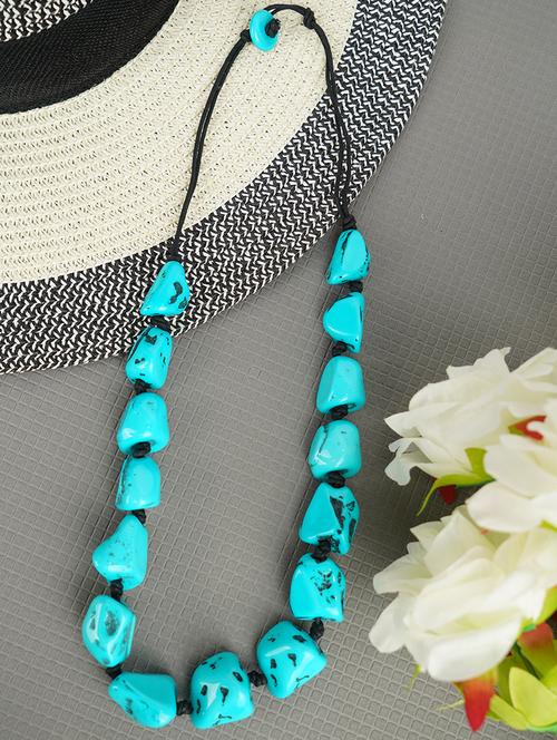 ethnic tribal handmade resin beaded fashion necklace - 21982873 - Very Small Image - 1