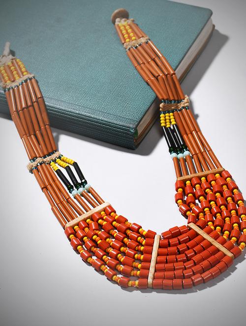 ethnic naga tribal handmade resin beaded fashion necklace - 21982918 - Very Small Image - 1