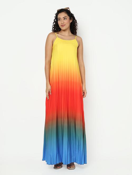 women tie & dye shoulder strap a-line dress - 21982958 - Very Small Image - 1