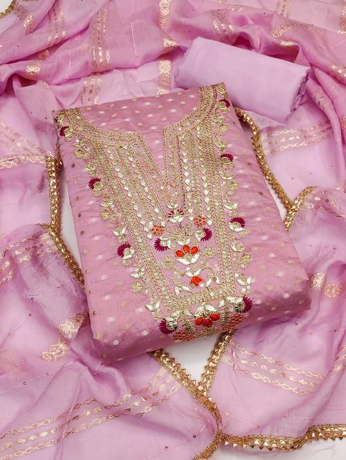 women self design embroidered unstitched suit set - 21983338 - Very Small Image - 1