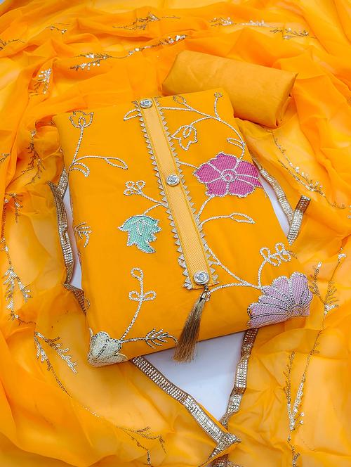 women floral embroidered unstitched suit set - 21983386 - Very Small Image - 1