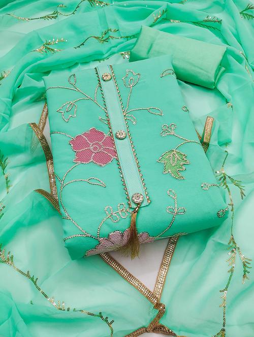 women floral embroidered unstitched suit set - 21983388 - Very Small Image - 1