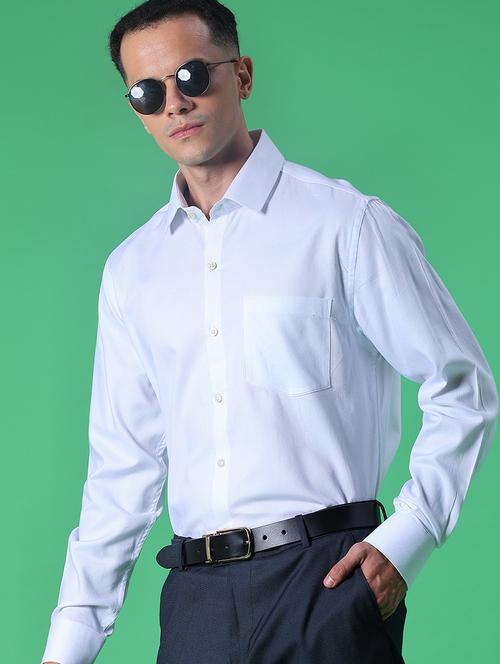 Men Solid Collared Long Sleeve Shirt - 21983523 - Very Small Image - 1