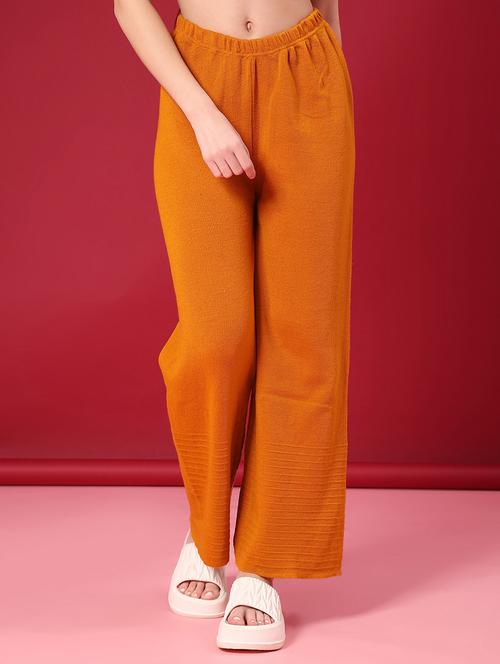 women solid mid rise palazzo - 21983719 - Very Small Image - 1