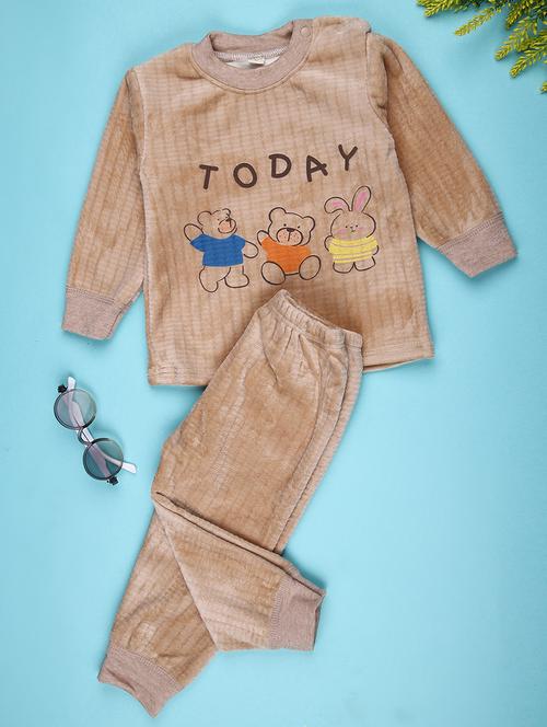 boys printed long sleeve winterwear full length  sets - 21983845 - Very Small Image - 1