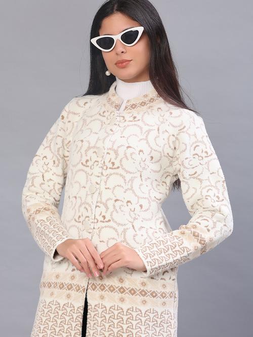 women self design long sleeve cardigan - 21983915 - Very Small Image - 1