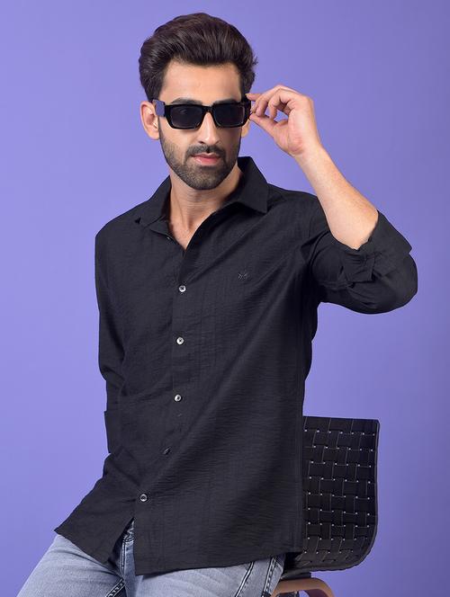 black nylon casual shirt - 21984652 - Very Small Image - 1
