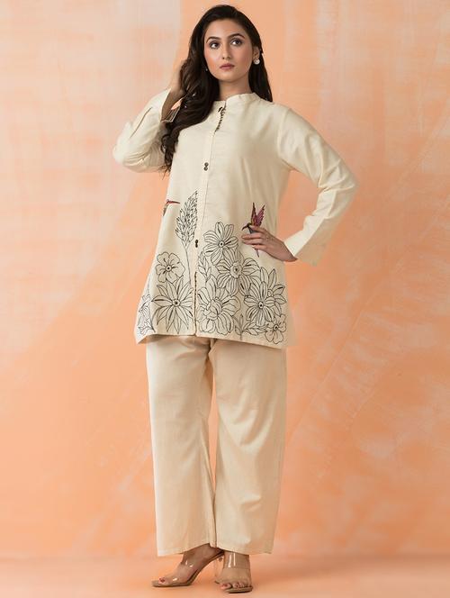 women floral long sleeve ethnic co-ord set - 21985470 - Very Small Image - 1