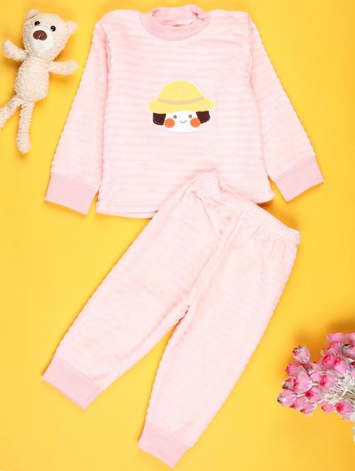 girls printed long sleeve winterwear full length set - 21985606 - Very Small Image - 1