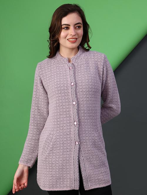 women self designed long sleeve cardigan - 21985788 - Very Small Image - 1