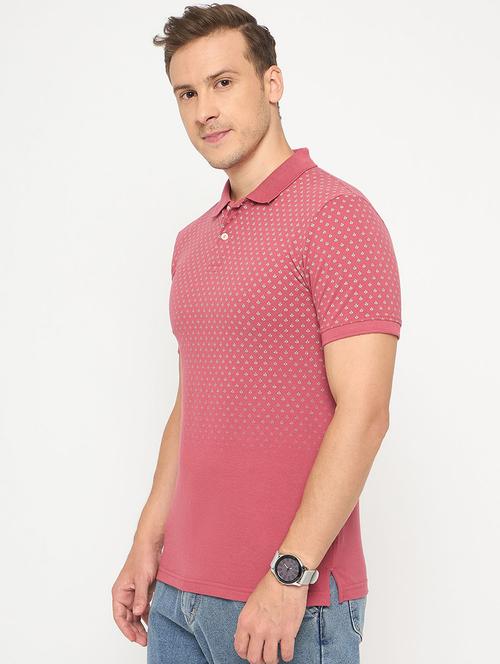 men printed short sleeve polo t-shirt - 21986275 - Very Small Image - 1