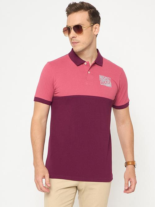 men color blocked short sleeve polo t-shirt - 21986277 - Very Small Image - 1